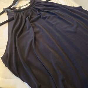 Jessica Simpson Sleeveless black Halter dress with Gathered Neckline
